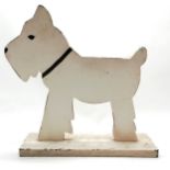 Vintage large painted wooden cut out of a dog 47cm high