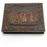 Antique American composite moulded photographic box by F R Smith & Hartmann - 12.5cm x 10cm - chip