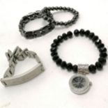 Ben Sherman stainless steel identity bracelet, Identity London novelty quartz watch bracelet T/W 2