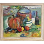 Framed oil on canvas, still life signed M Czuvious 2003 frame size 75cm x 65cm