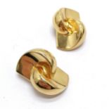 Christian Dior pair of gold tone Love knot clip-on earrings PAT 2733491 - 3.5cm