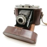 Prontor bellows camera in original leather case (broken strap)