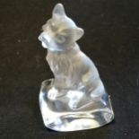 Nachtmann crystal figure of a terrier dog on a cushion - 9cm high & no obvious damage