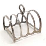 1929 silver toastrack by Barker Brothers Silver Ltd - 7cm across x 6.5cm high & 41g