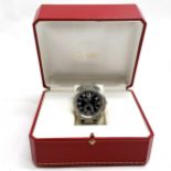 Cartier Calibre de Cartier automatic stainless steel 42mm case watch #3389 in original box with card