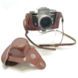 Exacta Varex IIa camera in original leather case- has a dent to the black casing of the lens at