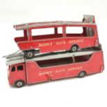 Dinky Super toys, Car Carrier 984 23.5 cm fully operational, t/w Trailer 985 19.5cm, unboxed, in