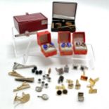 Qty of tie slides, cufflinks inc football, some boxed etc - SOLD ON BEHALF OF THE NEW BREAST