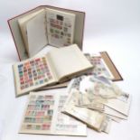 Collection of loose stamps + albums inc Stirling album with older collection