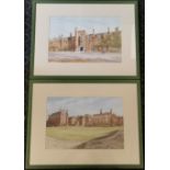 2 limited framed prints signed by Jane Corpauim of Selwyn College Cambridge9 300/350 and 158/350)