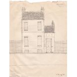1960 dated & signed L S Lowry ink drawing of Colwell House, Stalybridge - 22cm x 29cm and has