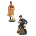 2 x Royal Doulton figures ~ 1945-75 The Shepherd HN1975 & 1964-94 The Lobster man HN2317 ~ no