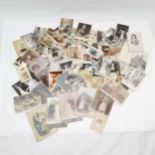 Collection of vintage photographs, including some wedding portraits etc, t/w set of 6 sepia