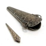 2 x antique scissor / sewing sheathes - longest 8cm