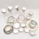 A Colclough ivy leaf tea set, 1 cup has hairline, 2 other part tea sets, breakfast cup and saucer,