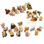 Collection of 33 assorted Wade Whimsies, Polar bear, Fox, Hedgehog etc.