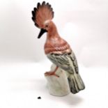 Eximious Italy hoopoe figurine - 36cm high ~ end of beak broken off but present