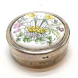 Boxed Silver and enamel trinket box commemorating the marriage of the Prince of Wales to Lady