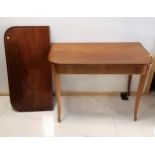 Mahogany side table with detached fold over leaf