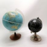 2 x vintage globes - tallest Philips political 37cm high