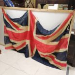 Large linen Union Jack flag - 256cm x 124cm and has some small holes