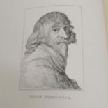 Antique book - 'Etched portraits of celebrated painters with biographical notices' etched by John