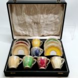 Spode harlequin Ryde cup / saucer set of 6 in original packaging in case and in unused condition