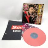 Elvis Presley 1977 The Sun poster (152cm x 100cm - has a mark) t/w Special pink pressing of 40