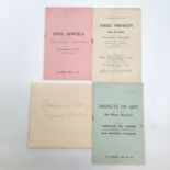 3 x 1911 auction catalogues of objects relating to the Thynne inc property of Lord John Thynne -