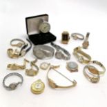 Qty of mechanical & quartz wristwatches inc Tissot, Seiko, Emka, Hamilton etc - for spares / repairs