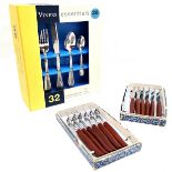 Vintage Viners essential 32 piece boxed set of cutlery T/W John Watts boxed set of 6 knives &