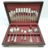 Boxed canteen of silver plated cutlery A1 plate - 6 place setting but missing 1 cake fork ~ box 40cm