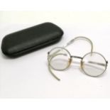 WWII pair of gas mask spectacles in original case - 1 small nick to 1 lens