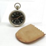 Military GSTP pocket watch by Moeris - 50mm diameter & lacks glass & for spares / repairs