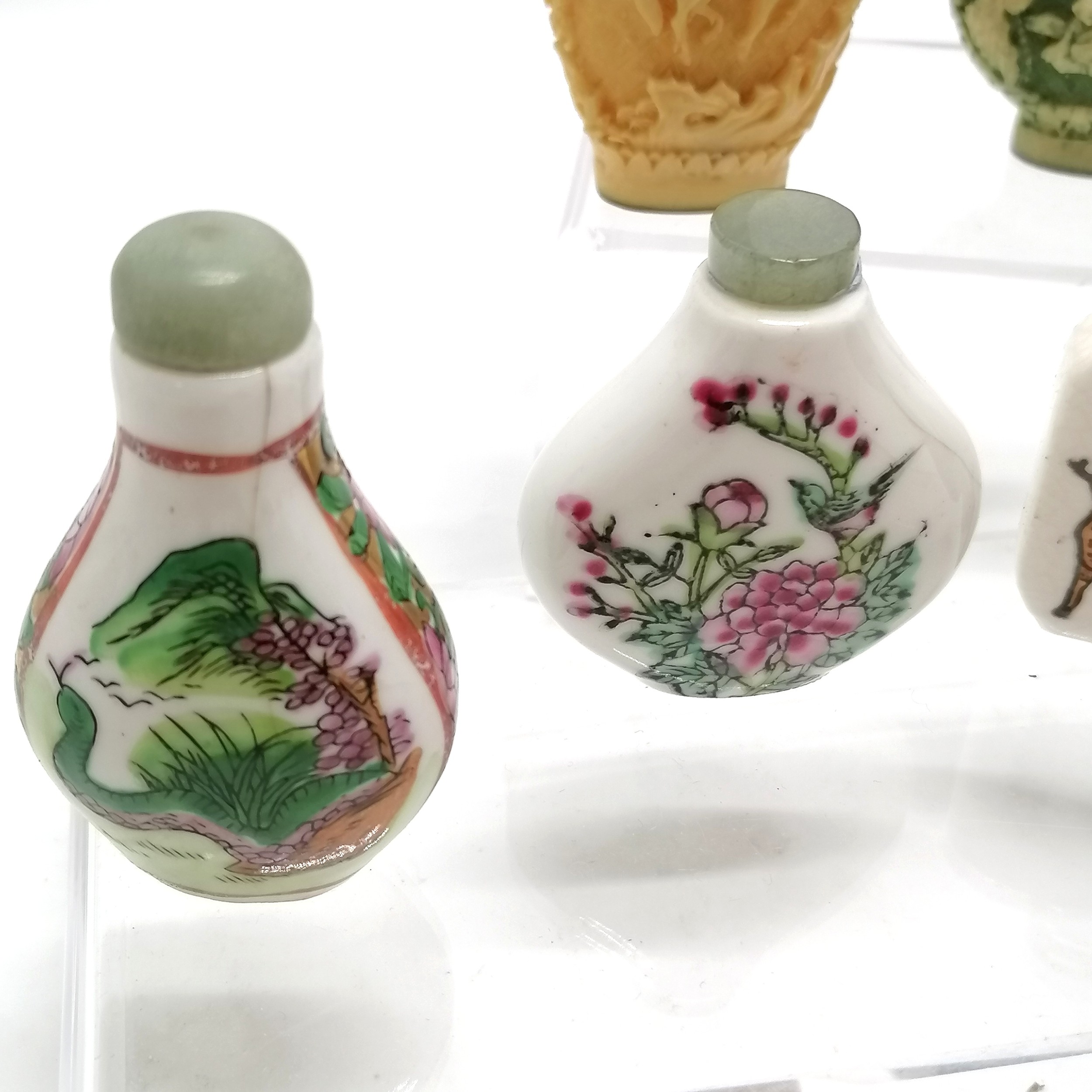 8 x Chinese snuff bottles - tallest 7.8cm ~ 2 a/f - Image 2 of 2