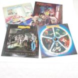 4 x Marillion albums including Real to reel, Script for a jester's tears, Fugazi and clutching at