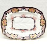 Antique Royal Crown Derby Imari pattern meat platter 53cm across- No obvious damage