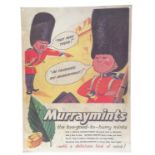 Murraymints metal advertising sign showing beefeaters - 40cm x 30cm