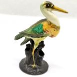 Royal Staffordshire Pottery bird figurine 18cm high- has a small paint loss otherwise in good used