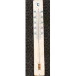 Vintage tin large scale wall mounted thermometer - 90cm long
