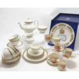 Royal Doulton clarendon pattern 6 place setting tea set inc sandwich plate - no obvious damage t/w