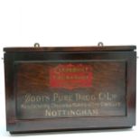 Antique stained pine Clydebuilt First Aid : Boots Pure Drug cabinet by Cockburn & Co Ltd Glasgow -
