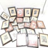 25 x framed erotica pictures / prints - largest 23cm x 28cm