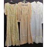 Lemon polycotton ribbon trimmed dress, seam undone at waist 80cm, Beige Wallis dress with lace