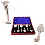 Cased set of 6 Birmingham 1898 hallmarked teaspoons in original case 85g case has wear t/w silver