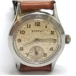 Eterna vintage manual wind stainless steel wristwatch (28mm case) - for spares / repairs