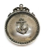 Antique 1893 Glasgow silver 6th Carlisle Holy Trinity Boys Brigade medallion - 42mm diameter & 31g &
