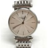 Longines ladies la grande classique #L4 209 4 (22mm case) quartz wristwatch with integral bracelet -