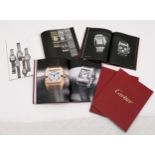 Cartier 5 x official watch brochures (1 with price guide)