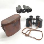 2 pairs of binoculars - military marked 1943 dated Kershaw & Carl Zeiss marineglas (in original